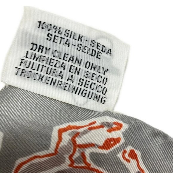 Auth HERMES Twilly Light gray Orange Multi Scarf - Picture 4 of 4